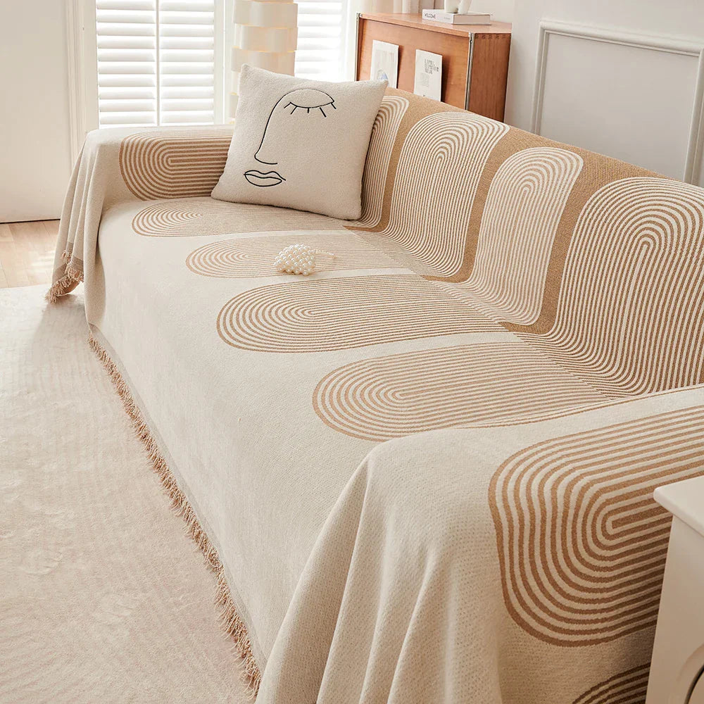 Maliben | Scandiloom Tassel Blanket | Four Seasons | Sofa & Scratch Protection | Blanket & Rug In One Description: