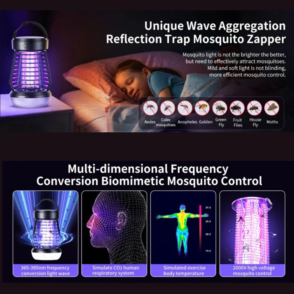 Maliben | Mosquito Lamp Lumava Pro | 4-In-1 Camping Light With Insect Killer & Sos Function | Rechargeable With Usb-C & 2000 Mah Battery