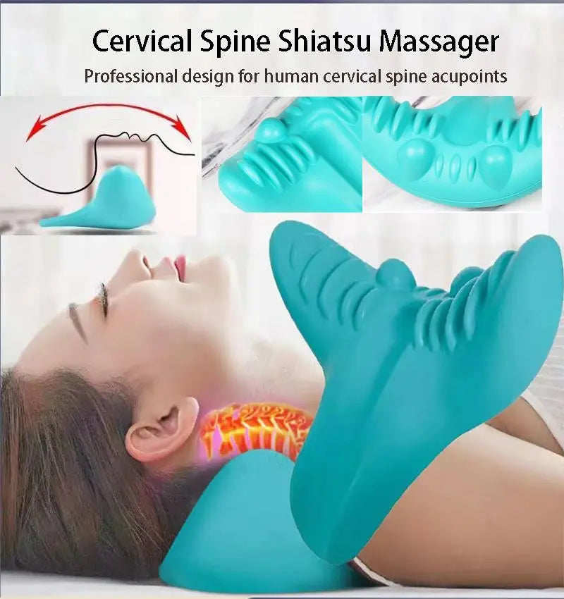 Maliben | Neck & Shoulder Stretcher Spineluma | Ergonomic Traction Pillow | Pain Relief & Posture Correction | Pu Foam