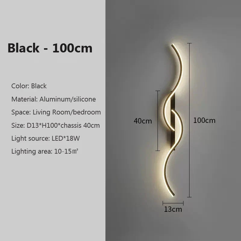 Maliben | Lumistripes | Modern Led Wall Lamp | MInimalist Wall Lamp in Stripe Design | Indoor Lighting For Bedroom & Living Room