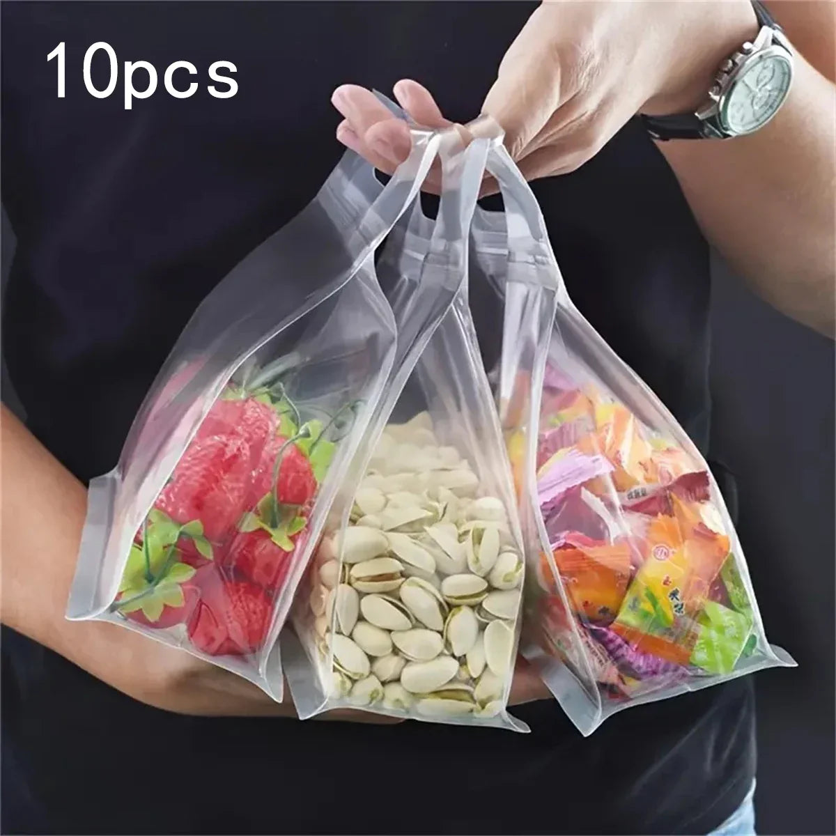 Maliben | Ecopouch Storage Bags | Reusable & Leak-ProOf | For Fruits, Vegetables, Snacks & More | Set of 10
