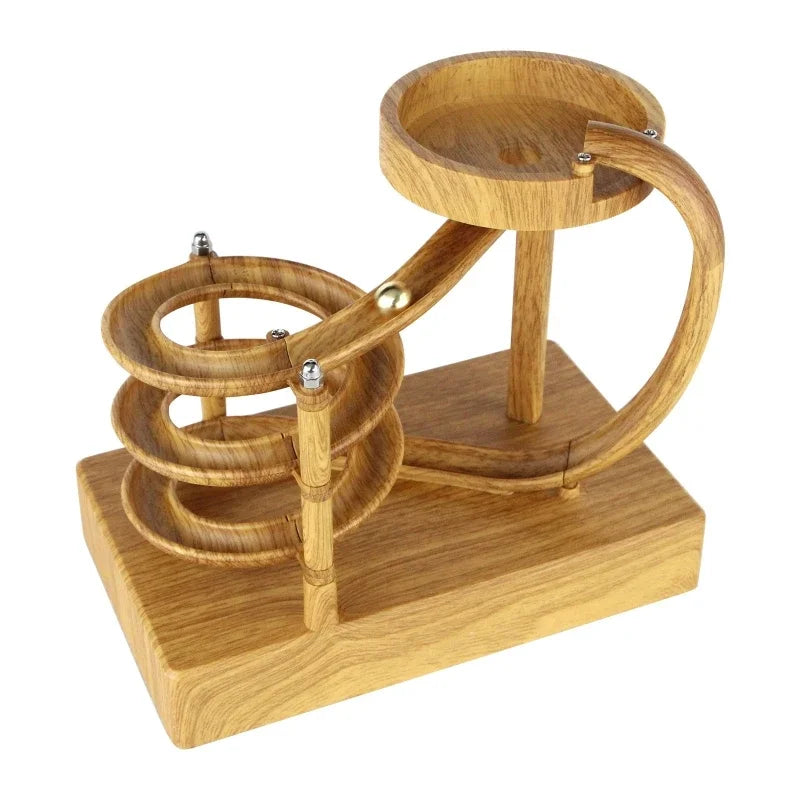 Maliben | Wooden Perpetual Spiral Motion Kinetic Ball Roller Science Toy