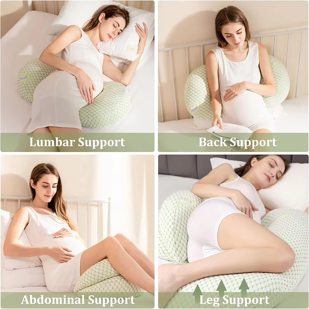 Maliben | Comfymama U-Shaped Maternity Pillow – Full Body Support & Washable Cover