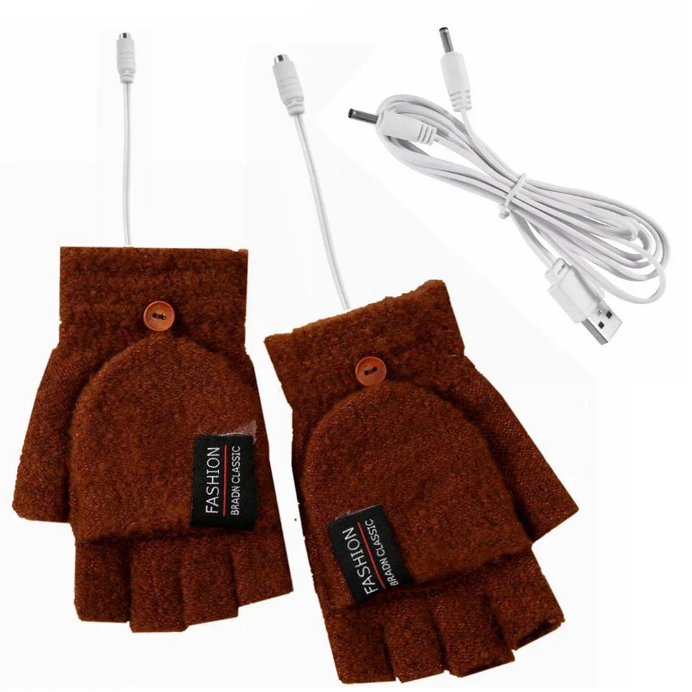 Maliben | Thermoloom Usb Heating Gloves | 3 Heat Levels | Soft Knit Material | Unisex One Size