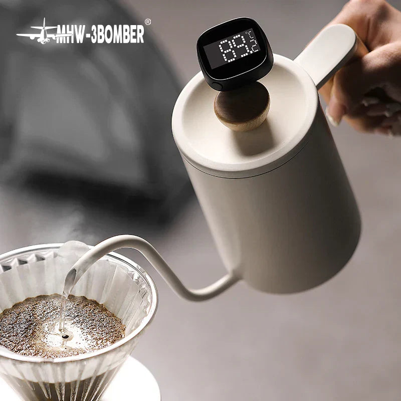 Maliben | MHW-3BOMBER Digital, instant-read coffee thermometer for latte art pen, milk frothing pitcher, stylish barista kitchen accessories for home