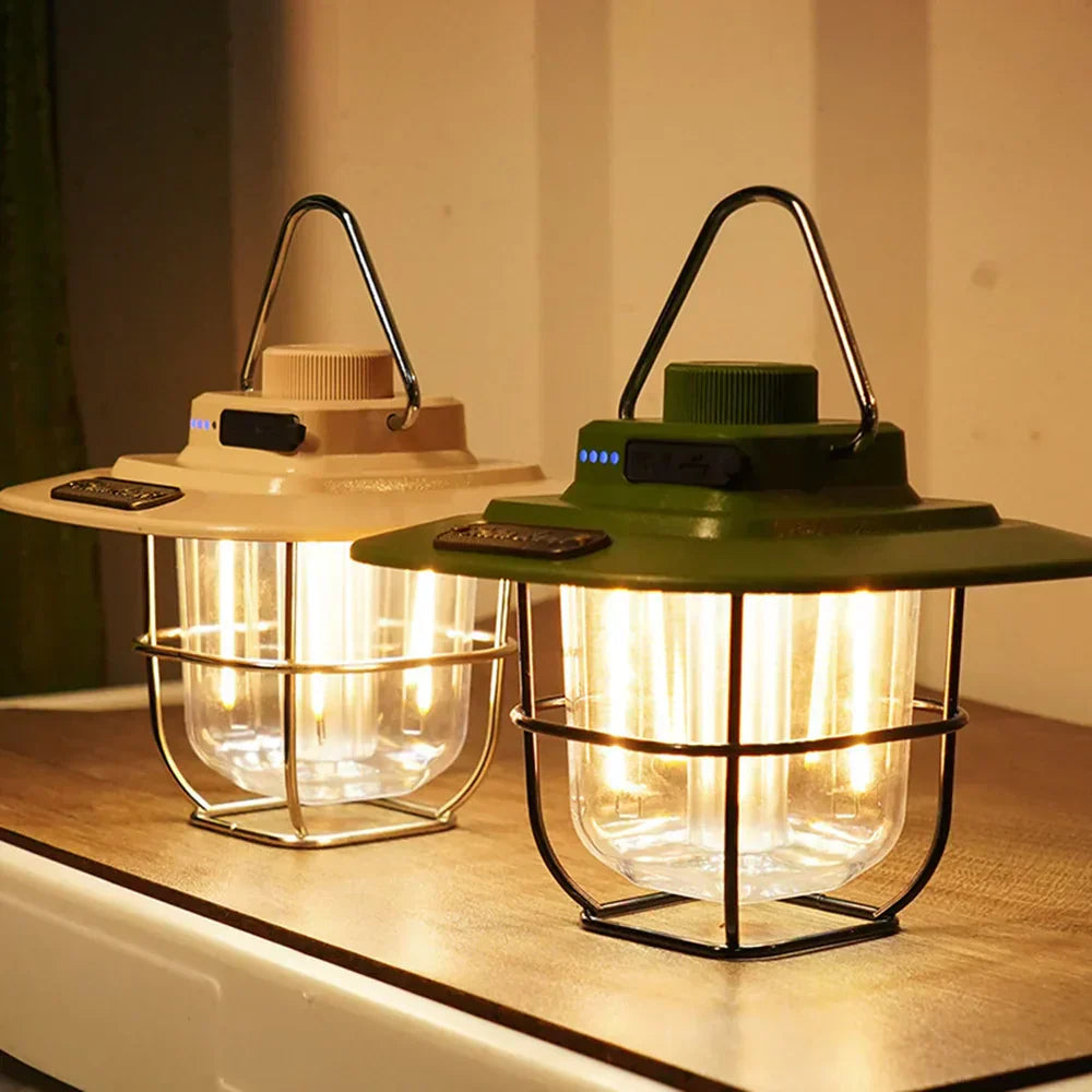 Maliben | Retro Rechargeable Led Camping Lantern - Nostalgiaglow