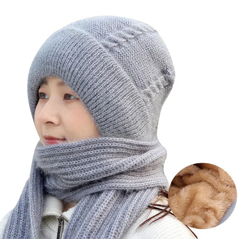 Maliben | Winter Protection Plush Hat Scarf