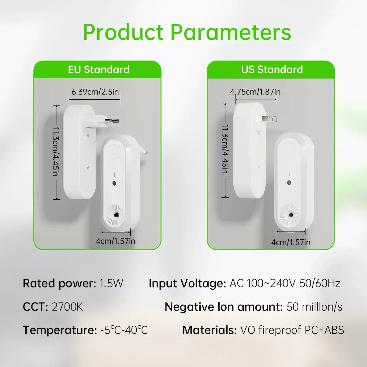 Maliben | Air Purifier & Night Light Aeroluna | Ion Technology Without Filter | For Bedroom, Kitchen & Office | Compact & Quiet