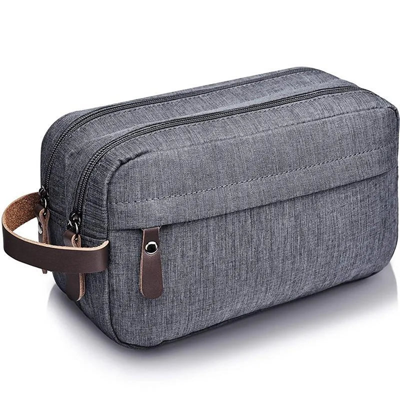 Maliben | Nylonéa Toiletry Bag Unisex | Water-Repellent | Canvas Design With Leather Handle | For Travel & Everyday Use