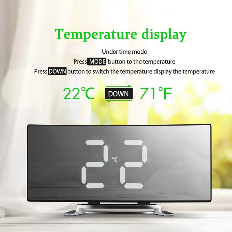 Maliben | Curved Screen Digital Alarm Clock