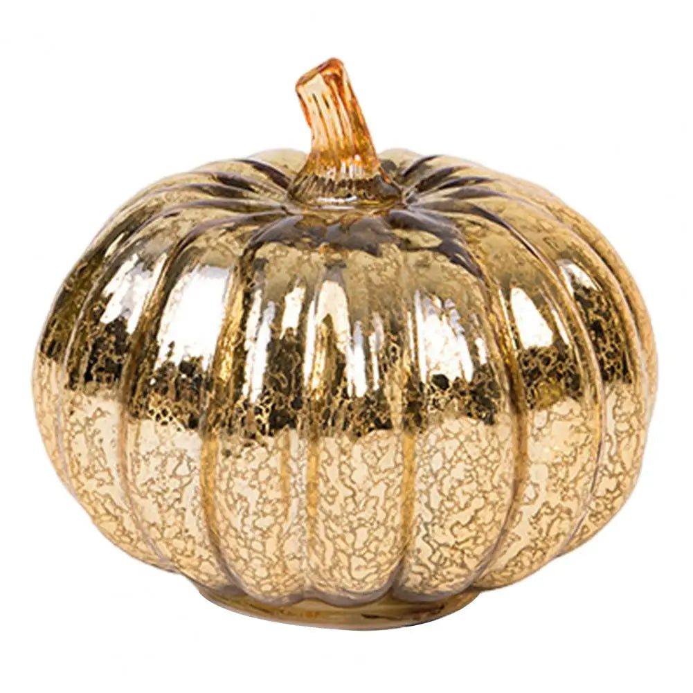 Maliben | Aurelia Glow Glass Pumpkin Decoration | Starry Sky Design | Led & Timer Function | Autumn & Halloween