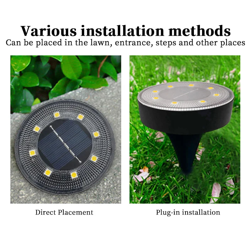 Maliben | Terraluna Solar Ground Light Led | Ip68 Waterproof | Automatic Light Control | For Garden, Path & Terrace