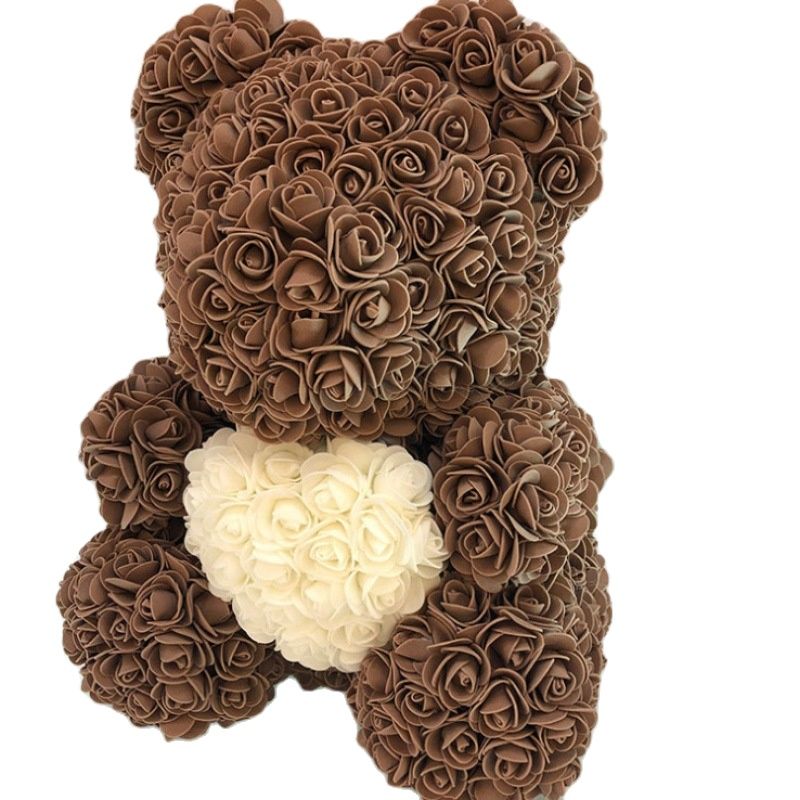 Maliben | Artificial Rose Flowers Teddy Bear