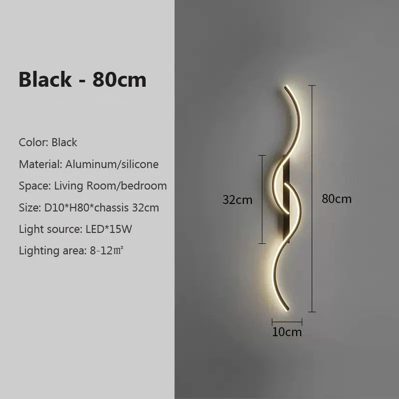 Maliben | Lumistripes | Modern Led Wall Lamp | MInimalist Wall Lamp in Stripe Design | Indoor Lighting For Bedroom & Living Room