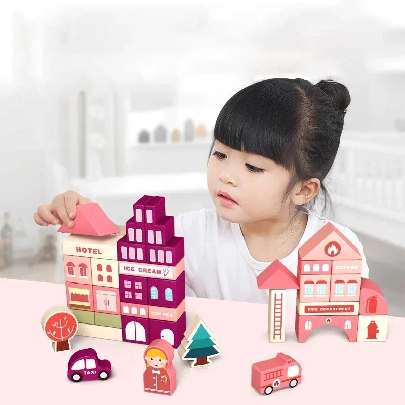 Maliben | City And Street Building Blocks For Kids With Practical Bucket