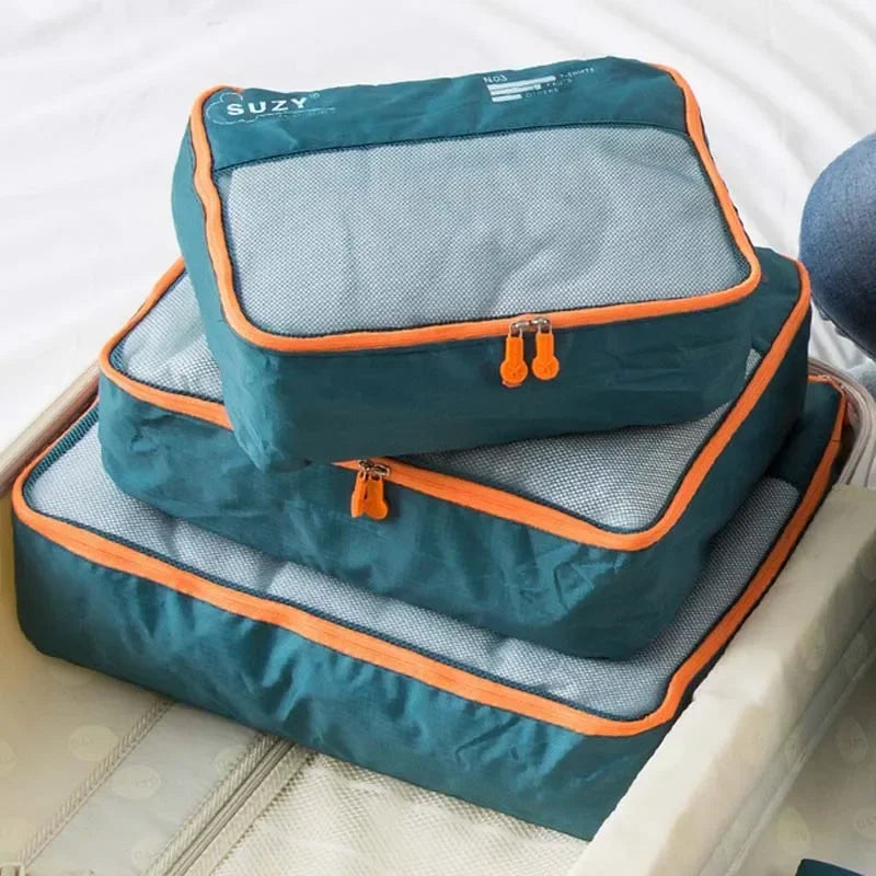 Maliben | Packavio Travel Organizer Set 7-Piece | Suitcase Bags For Clothes & Shoes | Space-Saving & Water-Repellent
