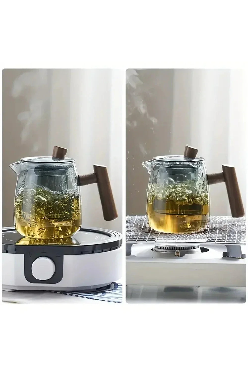Maliben | Wood Handle Glass Teapot