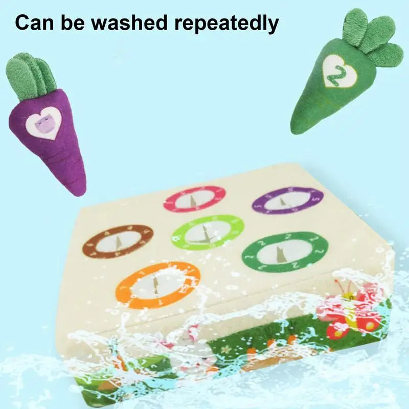 Maliben | Carrothunt | Playful Sniffing Fun - Interactive Plush Carrot Play Mat For Small Animals