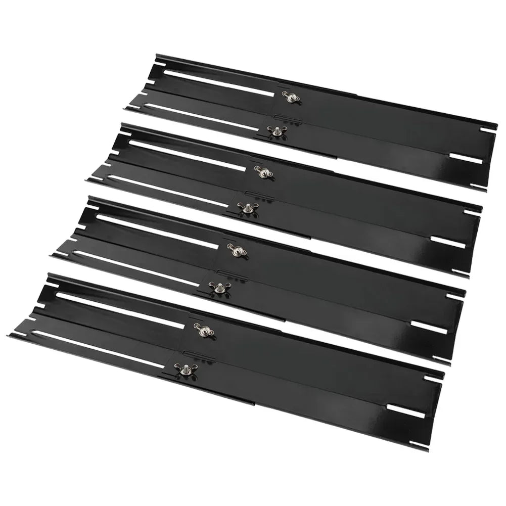 Maliben | Grill Shield Adjustable Heat Shield For Gas Grills | Replacement Thermal Plates Made Of Enamel | 2/4 Pair Set | Universal Adjustable 30–56 Cm