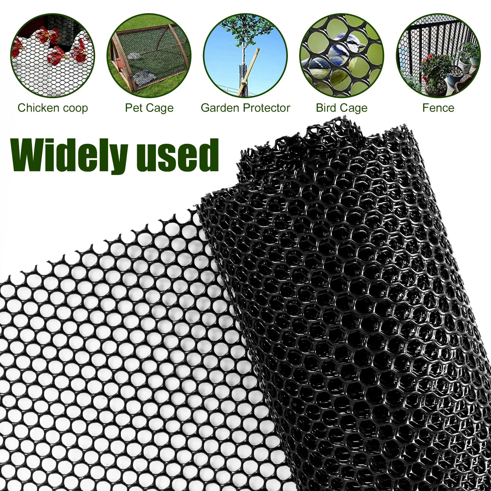 Maliben | Flexguard Mesh | Plastic Fence Net For Garden & Tree Trunk Protection | 300 × 40 Cm / 600 × 40 Cm | Weatherproof & Customizable