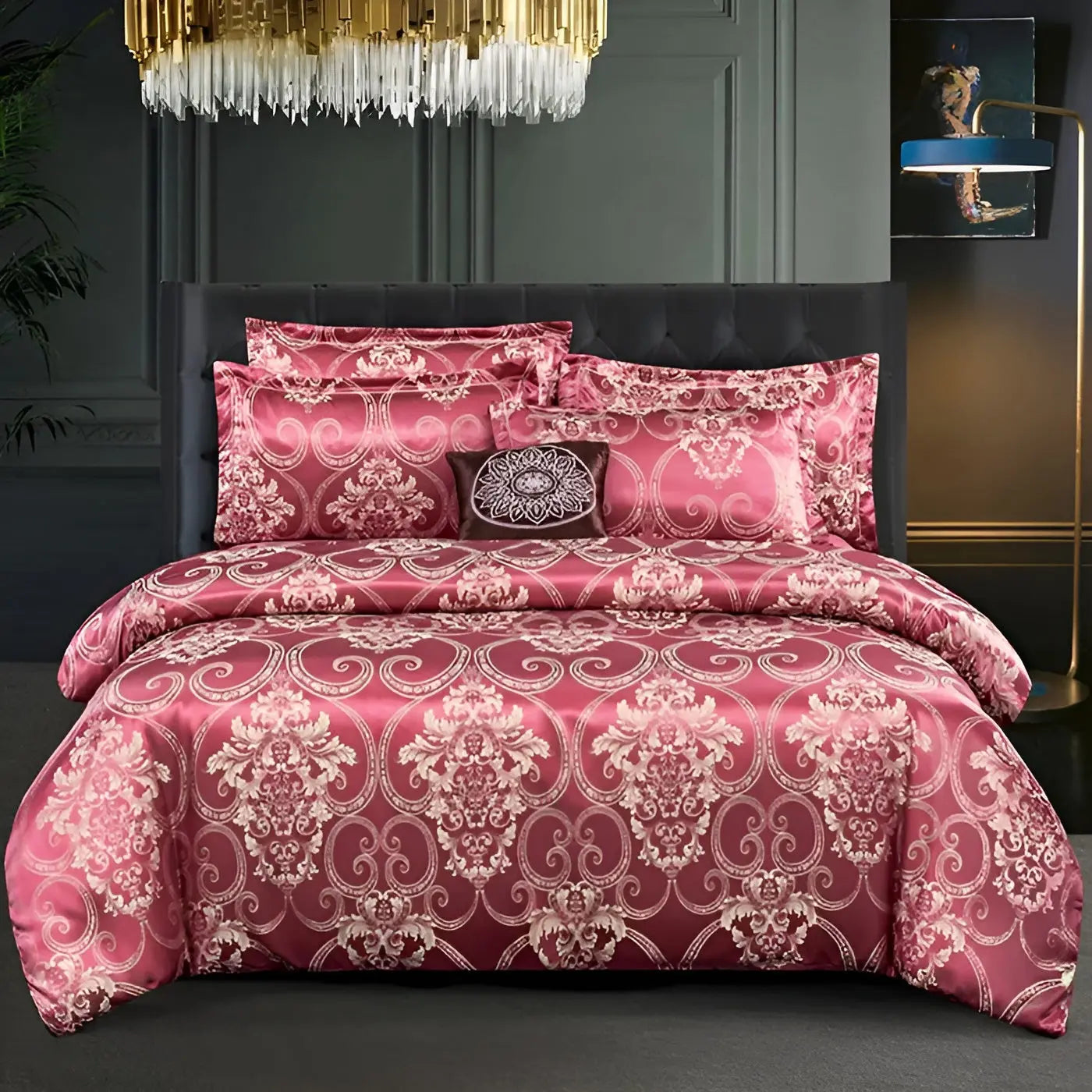 Maliben | Chic Satin Jacquard Duvet Cover For Luxury Bedroom
