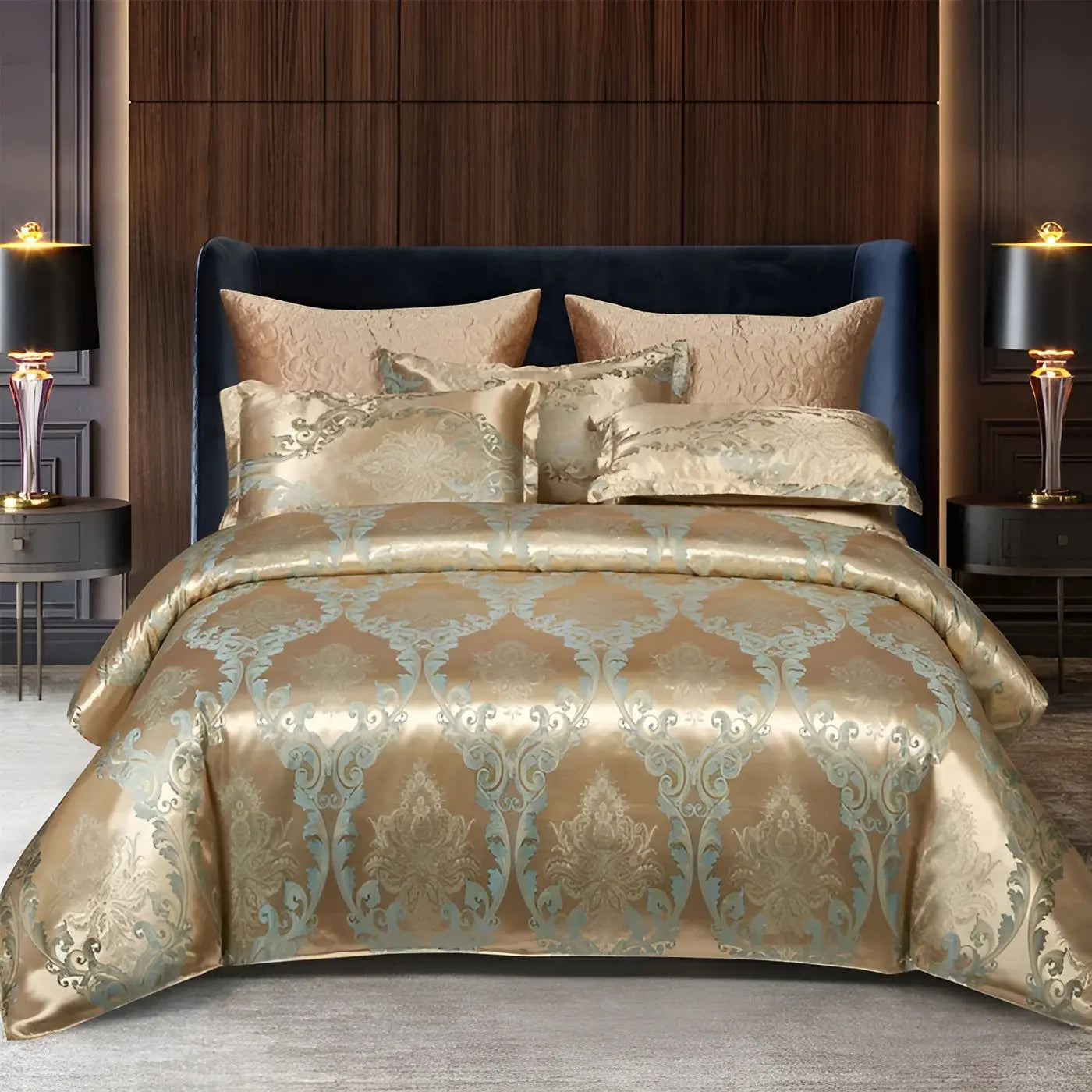 Maliben | Chic Satin Jacquard Duvet Cover For Luxury Bedroom