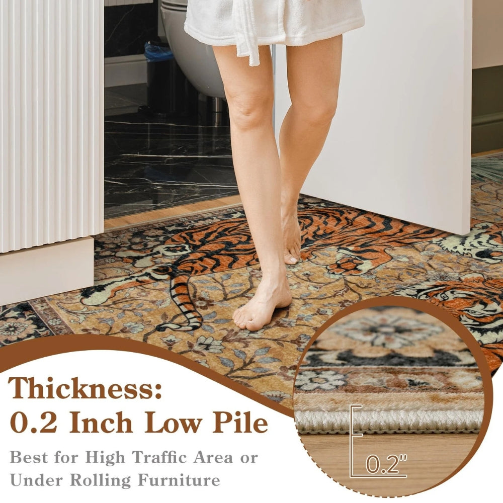 Maliben | Savage Grace Tiger Tapestry Carpet Rug