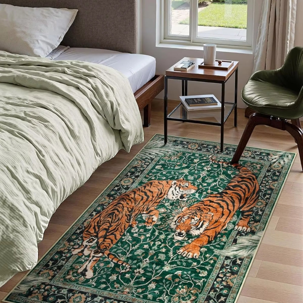 Maliben | Savage Grace Tiger Tapestry Carpet Rug