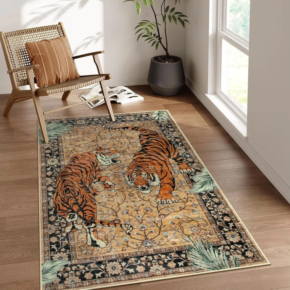 Maliben | Savage Grace Tiger Tapestry Carpet Rug