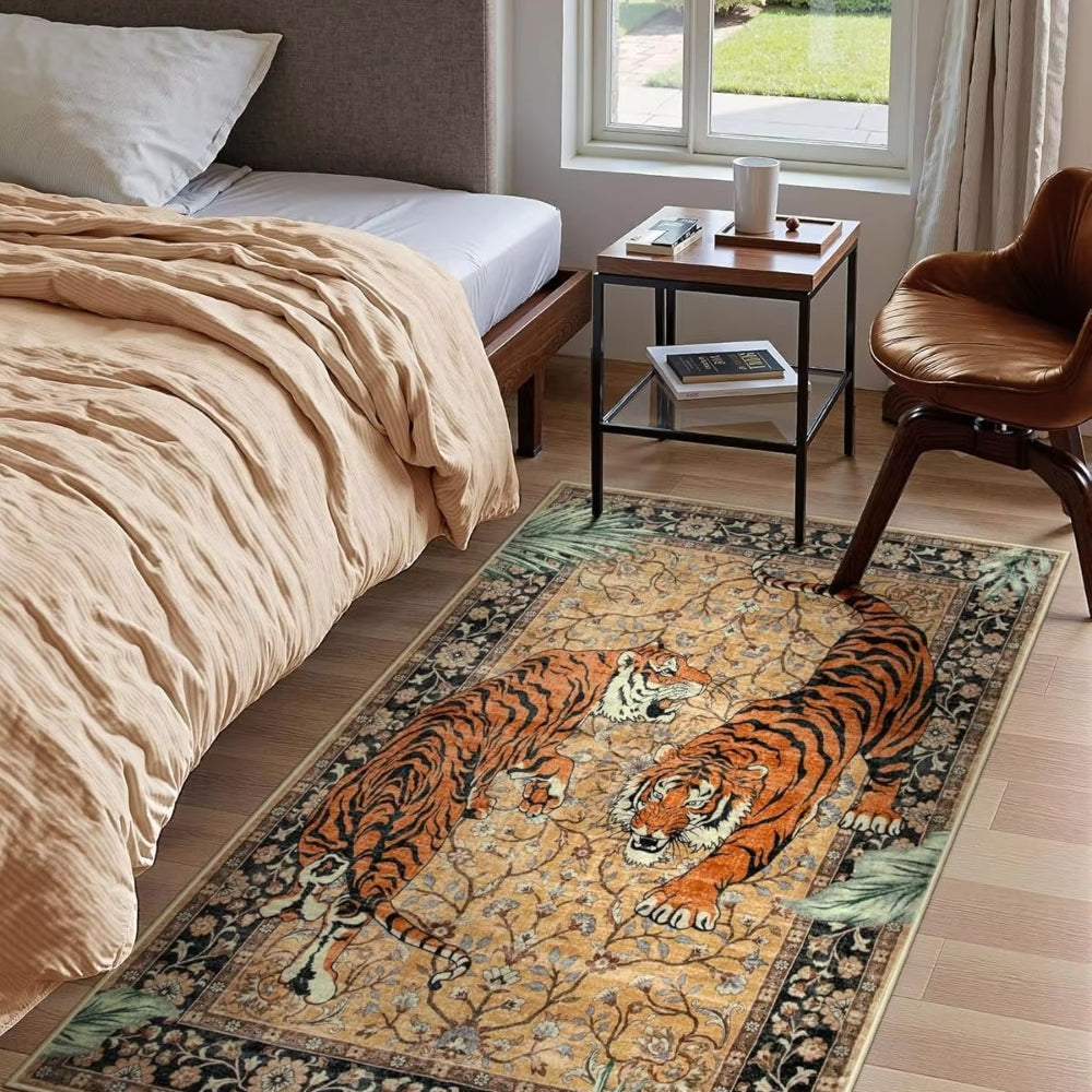 Maliben | Savage Grace Tiger Tapestry Carpet Rug