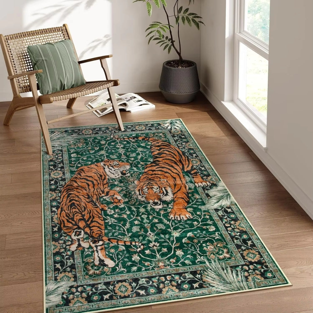 Maliben | Savage Grace Tiger Tapestry Carpet Rug