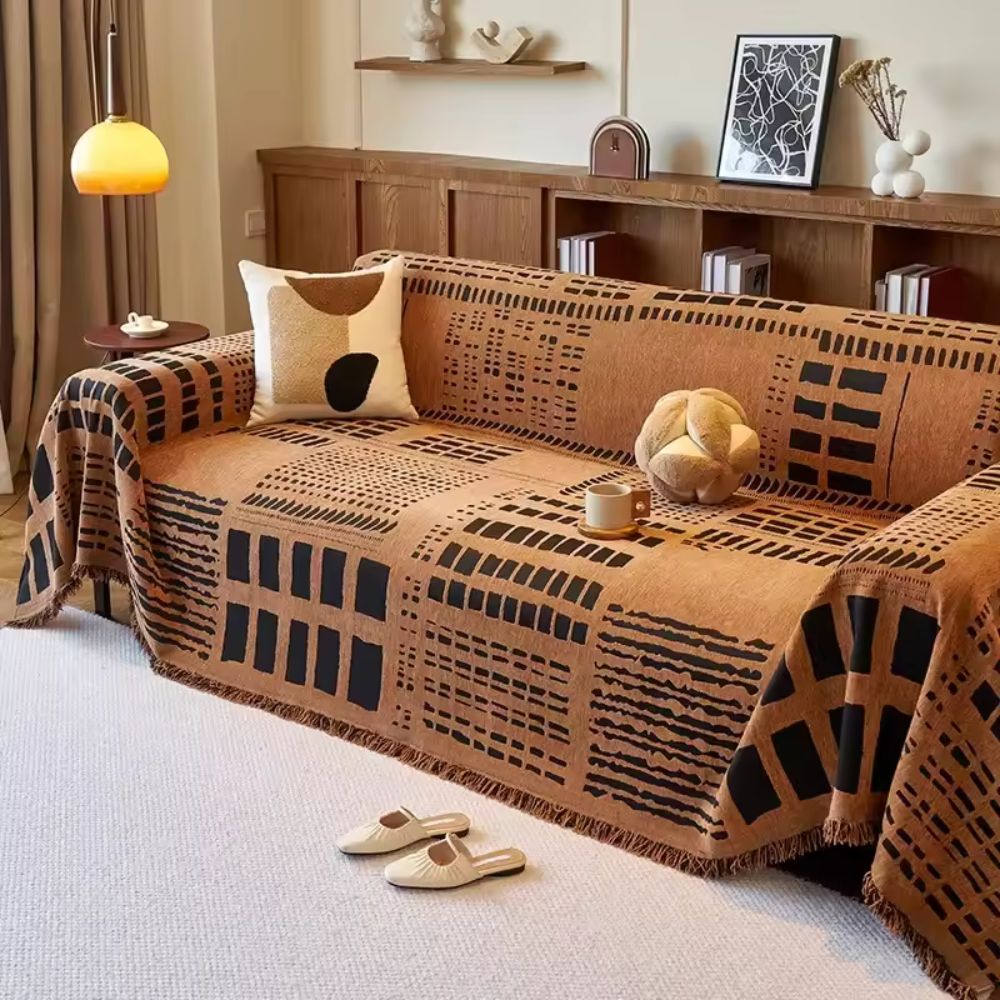 Maliben | Savanna Geo Chenille Sofa Cover