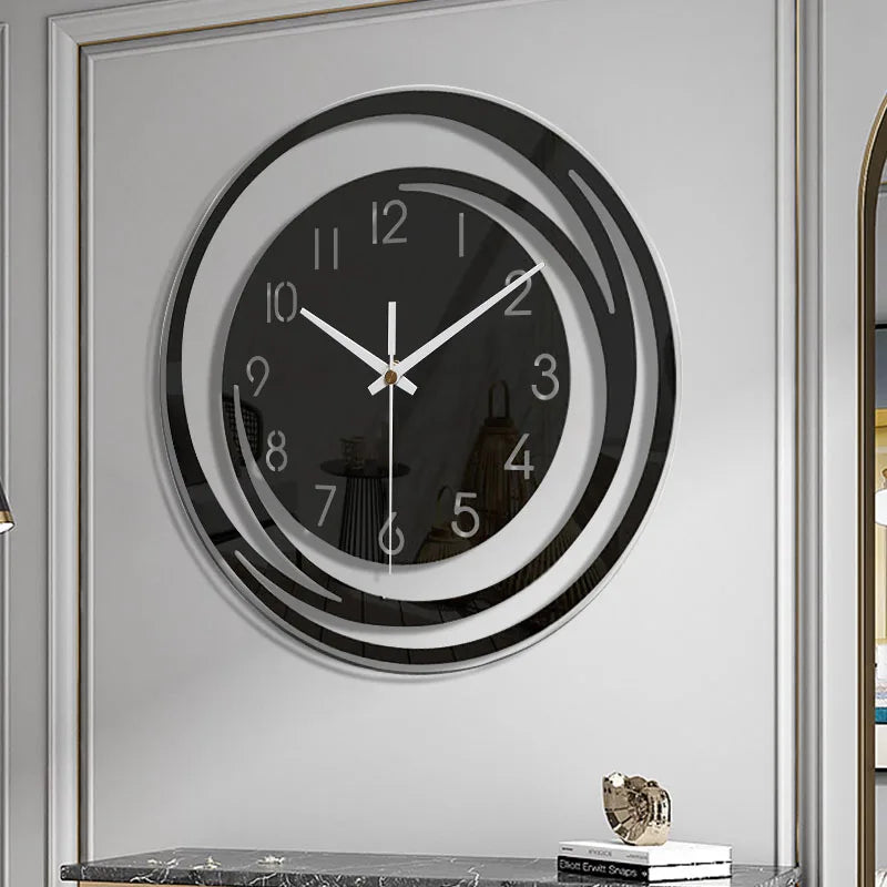 Maliben | Acrylic Wall Clock - Scandinavian Design - Black - Clock