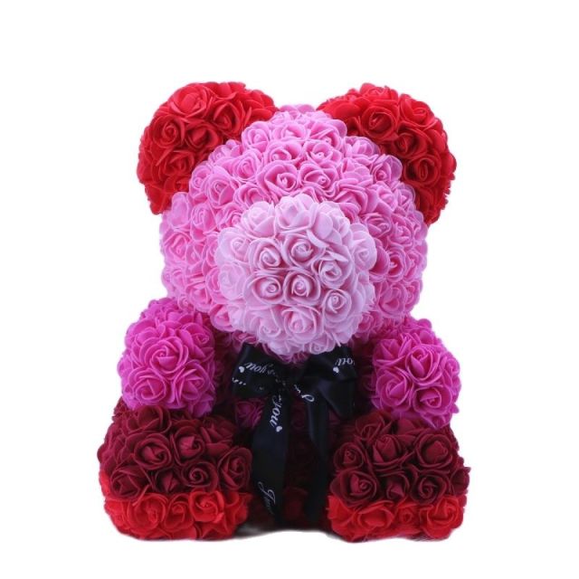Maliben | Artificial Rose Flowers Teddy Bear