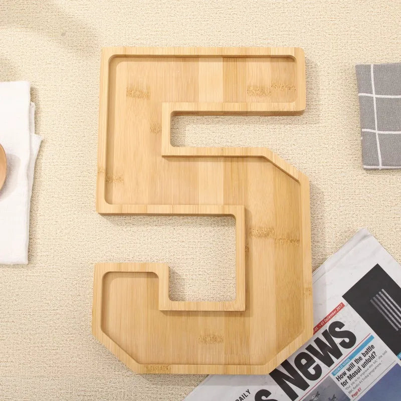 Maliben | Wooden Numbers Serving Tray