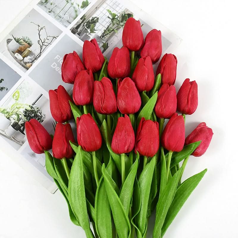 Maliben | Artificial Tulip Bouquet With Realistic Lifelike Flowers
