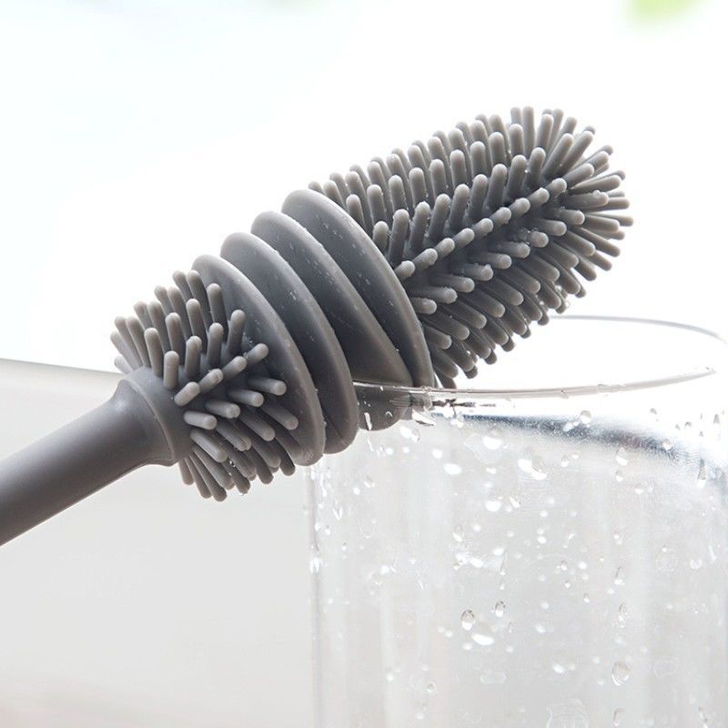 Maliben | Silicone Dish Brush | Perfect For Cleaning Bottles, Wine Glasses, Vases, Etc.