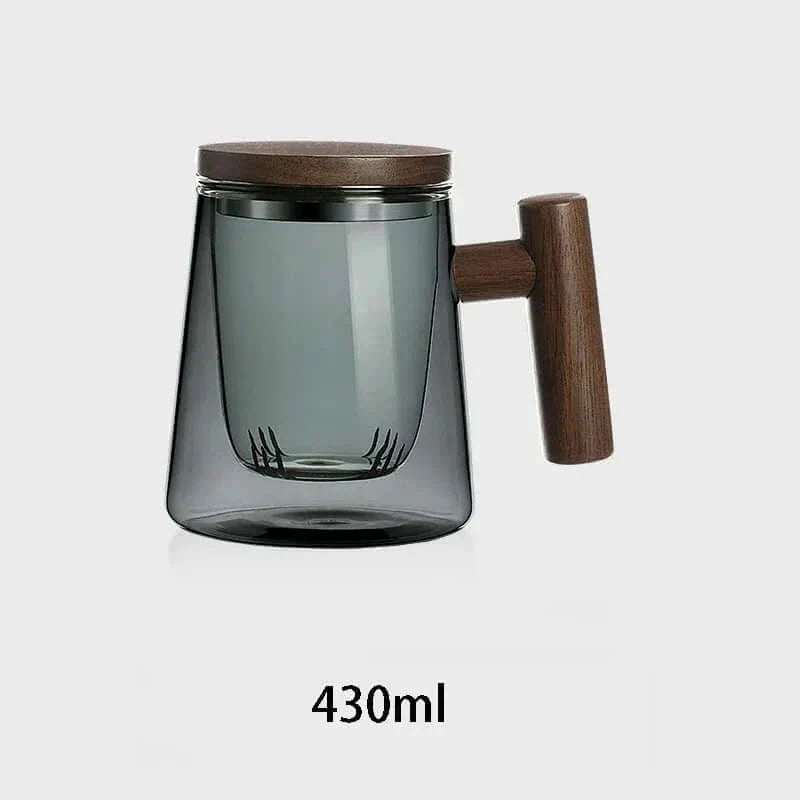 Maliben | Ultramodern Glass Tea Cup with Filter and Lid
