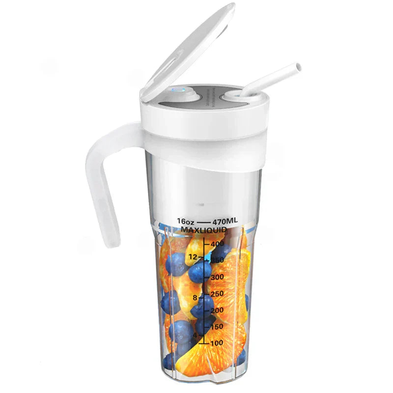 Maliben | Portable Juicer - Rechargeable Mini Mixer with 6 Sharp Blades for Shakes and Smoothies