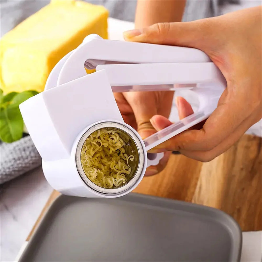 Maliben | Rollagrate Cheese Grater | Manual Drum Grater With Crank | Stainless Steel & Abs | For Cheese, Nuts & Chocolate