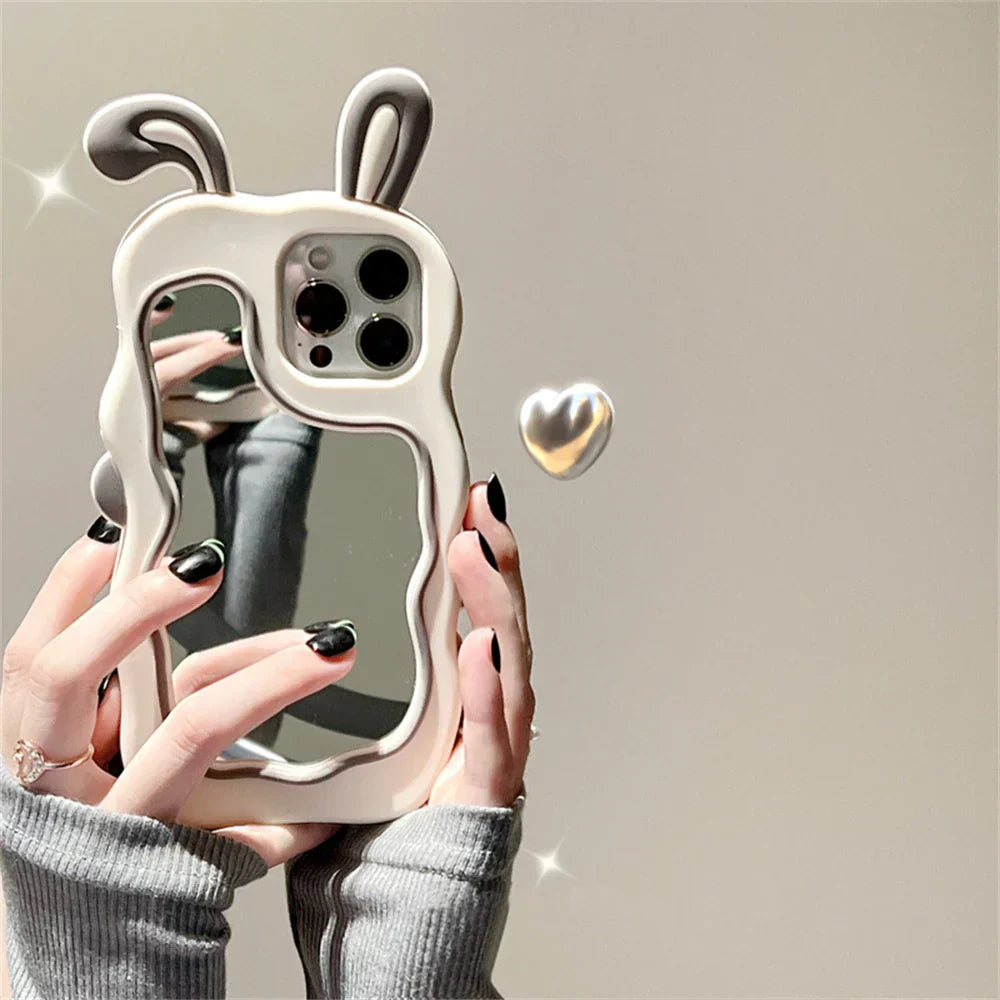 Maliben | Rabbit Ear Make-Up Mirror Iphone Case