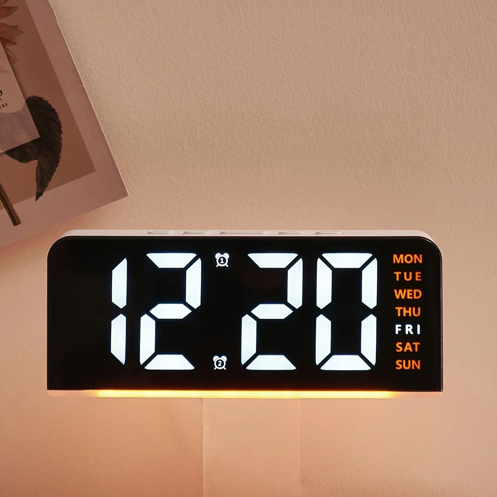 Maliben | Modern Led All Week Display Night Lamp Alarm Clock
