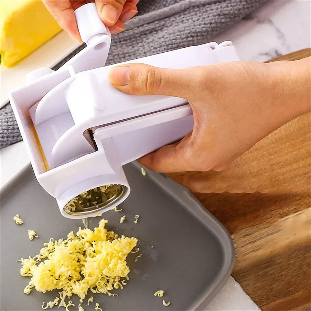Maliben | Rollagrate Cheese Grater | Manual Drum Grater With Crank | Stainless Steel & Abs | For Cheese, Nuts & Chocolate