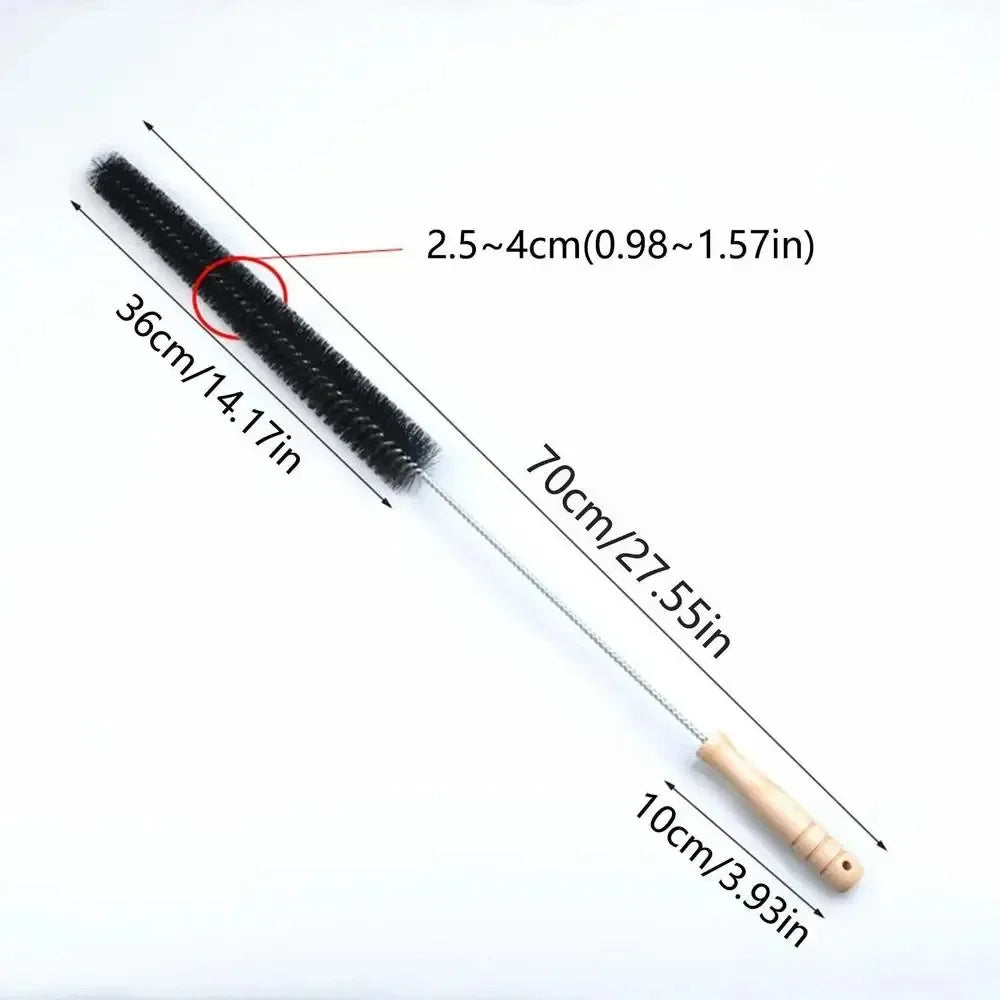 Maliben | Dustello Cleaning Brush With Wooden Handle | Flexible & Extra Long | For Radiators, Pipes & Furniture Gaps | 70–75 Cm