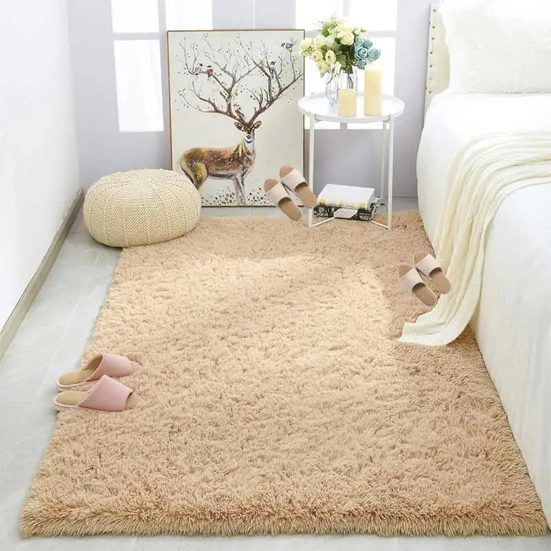 Maliben | Fluffy Ultra Soft Non-Slip Rug With Memory Foam Cushion