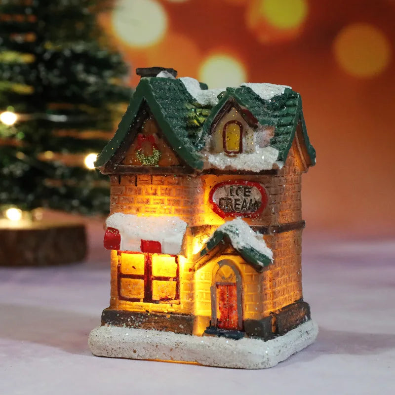 Maliben | Winter Dreams Led Christmas House Figurines