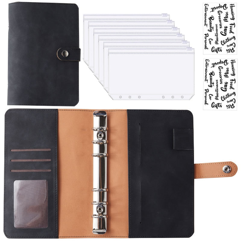 Maliben | Financial Planner Leather Multi Pocket Bill Organizer Notebook