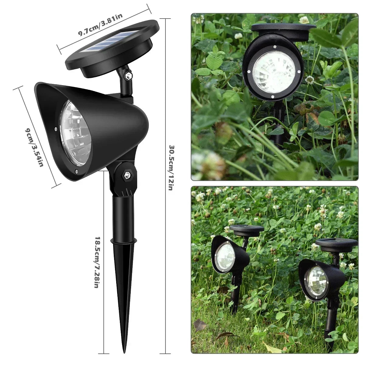 Maliben | Solar-Spotlight Lumifokus | Led Garden Spotlight | Ip65 Waterproof | For Trees, Paths & Landscape Lighting