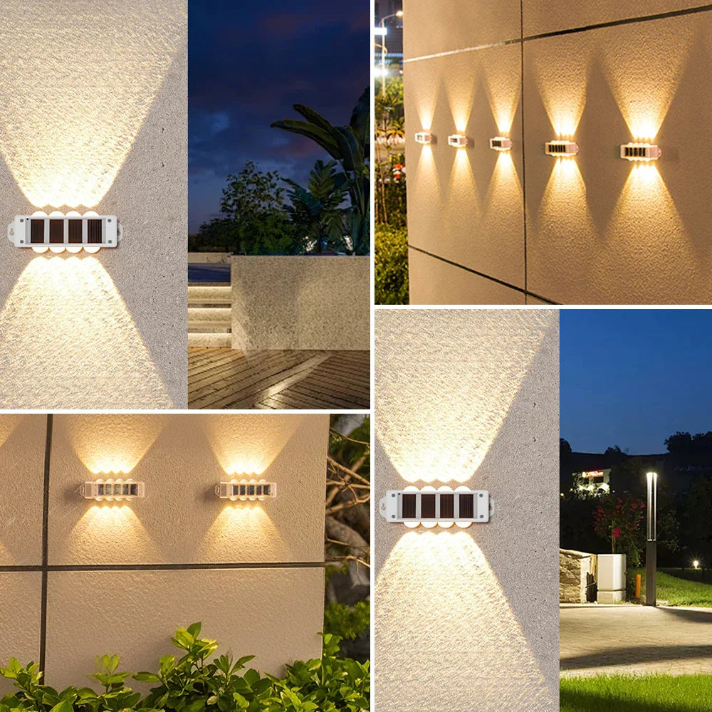 Maliben | Solar Wall Lights Solavine | Warm White Light | Ip44 Weatherproof | For Fence, Terrace & Garden | 8 Hours Light Duration