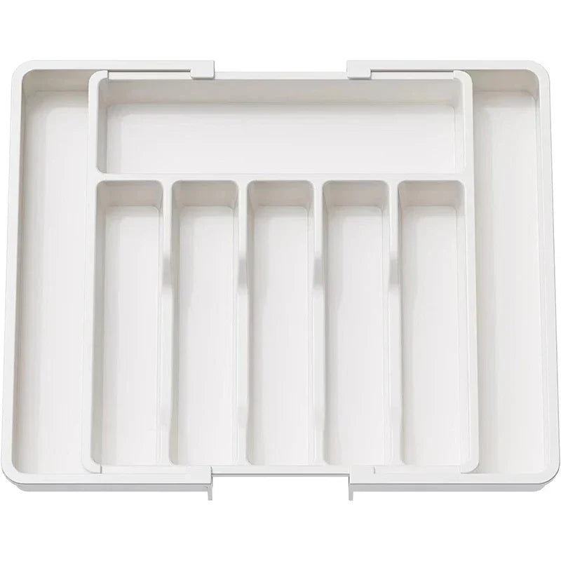 Maliben | Modulora Cutlery Drawer Insert | Expandable Cutlery Organizer | Adjustable Storage System Made Of Pp | 38×35 Cm